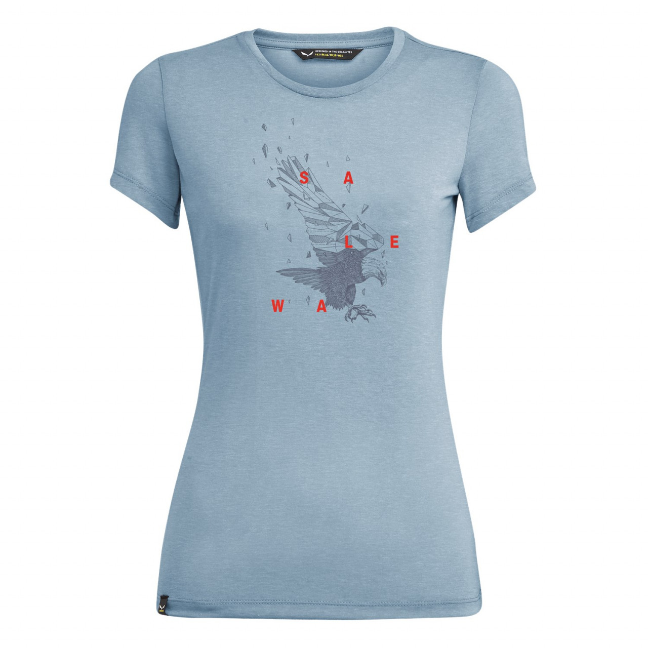 Salewa Eagle Figure Dri-Release® T-Shirts γυναικεια γκρι/μπλε Greece VO7023546